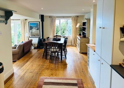 The Kitchen open plan through to dining area